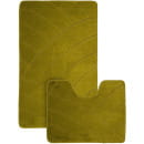Комплект из 2х текстильных ковриков,для ванной/сан.узла. BANYOLIN SILVER зеленый, 60х100, 50х60 см