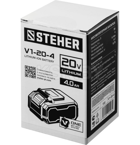 Аккумулятор для электроинструмента STEHER V1-20-4 (V1-20-4) 