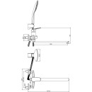 Смеситель для ванны Rossinka Silvermix RS45-32 (RS45-32) 