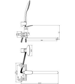 Смеситель для ванны Rossinka Silvermix RS45-32