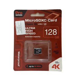 Карта памяти QUMO MicroSDXC 128GB 90/70 МБ/с UHS-I U3,  3.0 без адаптера SD