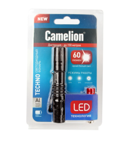 Фонарь ручной LED51516 LED XPE, 3 реж, 1xLR03 в комп. Camelion