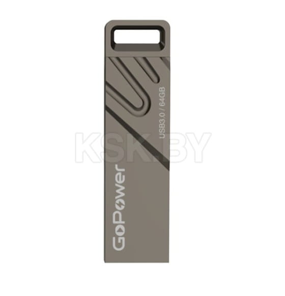 Флеш-накопитель GoPower TITAN 64GB USB3.0 металл черный графит (00-00025967) 