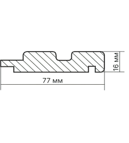 Профиль финиш МДФ STELLA Beats De Luxe PALOMINO 2700X77X16 мм