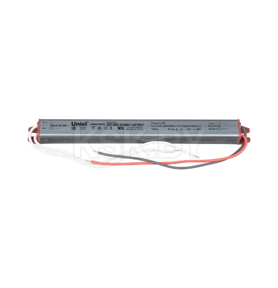 Блок питания ультратонкий 24W 24V DC UET-WAC-024B67 IP67 Uniel (UL-00010253) 