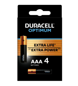 Батарейки Duracell ААА алкалиновые 1,5v 4 шт. LR03-4BL Optimum