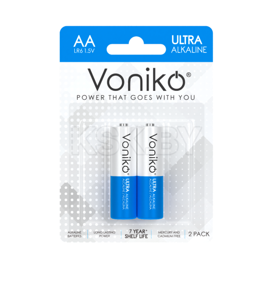 Батарейка AA LR06 BL-2 1.5V (2шт.) Voniko (LR6-BL2) 