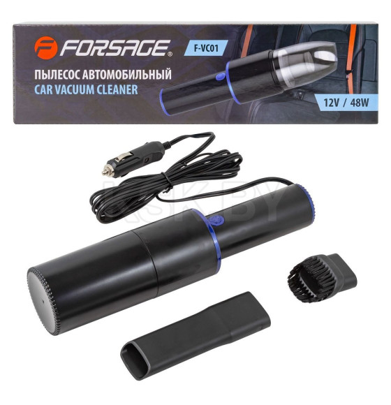 Пылесос автомобильный F-VC01 12 V/48 W Forsage (30204) 