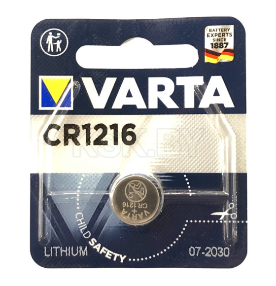 Батарейка CR1216 BL1 3V Lithium Varta Electronics (621610141) 