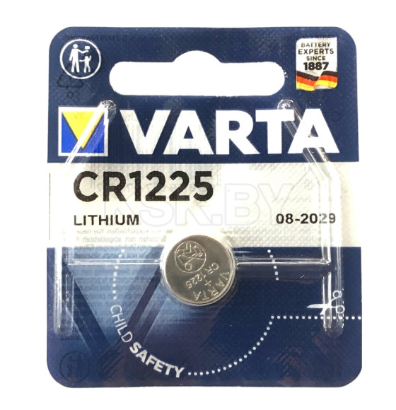 Батарейка CR1225 BL1 3V Lithium Varta Electronics (6225101401) 