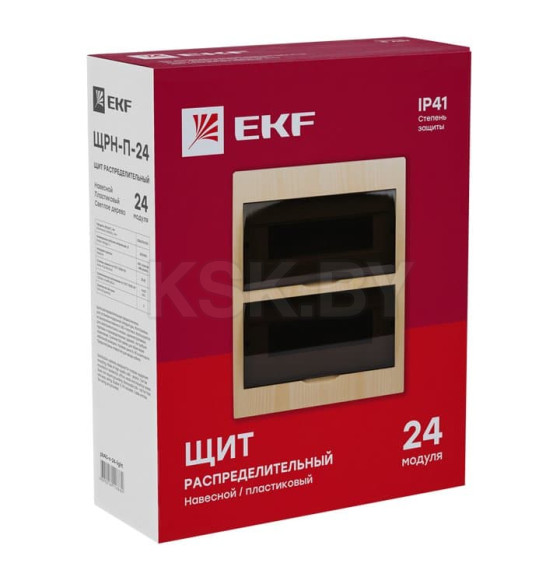 Бокс ЩРН-П-24 модулей навесной пластик, светлое дерево IP41 EKF PROxima (pb40-n-24-light)