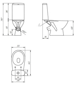 Унитаз напольный Cersanit FLAVIS 031