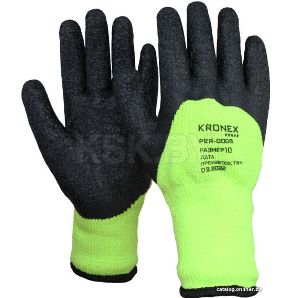 Перчатки акриловые KRONEX Stark Warm с латексным покрытием (PER-0009) 