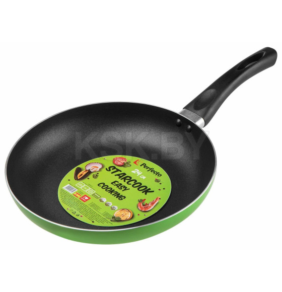 Сковорода 24х4.3 см STARCOOK, зеленая, PERFECTO LINEA (56-240431) 