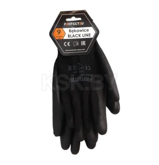 Перчатки BLACK LINE 9 (с ярлыкодержателем) PROTECT2U 8303 (8303) 