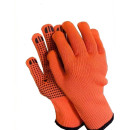 Перчатки из полиэстра с ПВХ покрытием ТОЧКА 10 класс вязки с внутренним ворсовым начесом 8903730 (8903730) 