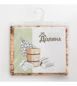 Полотенце для бани "Банька" мужской килт, 75х150 см, хлопок, вафельное полотно, Доляна