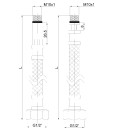 Подводка гибкая для смесителя 100см M10xF1/2 Rubineta (617100) 