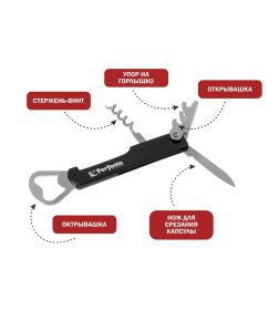 Открывалка (штопор) многофункциональная 4 в 1, серия Handy (Хенди), PERFECTO LINEA
