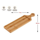 Поднос бамбуковый с ручкой, прямоугольный, 39.5х11 см, BAMBOO, PERFECTO LINEA (38-395110) 