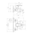 Смеситель для ванной Cersanit CARI, однорычажный, 63026 (63026) 