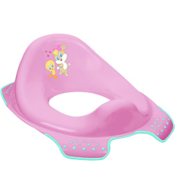 Накладка на унитаз пластиковая,детская,цвет розовый.Ewa looney tunes арт.1081957116300