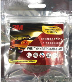 Лента двухсторонняя акриловая GPH-110GF VBH 12мм х 1,5м х 1,0мм. 3M