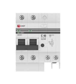 Дифференциальный автомат АД-2 40А/ 30мА (хар. C, AC, электронный) 4,5кА EKF PROxima