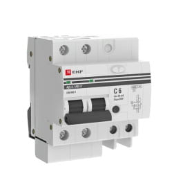 Дифференциальный автомат АД-2 6А/ 30мА (хар. C, AC, электронный) 4,5кА EKF PROxima