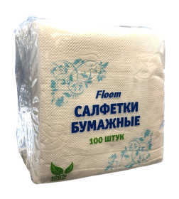 Салфетки бумажные белые, 100 шт