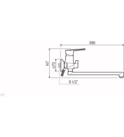 Смеситель для ванны РМС SL134-006E