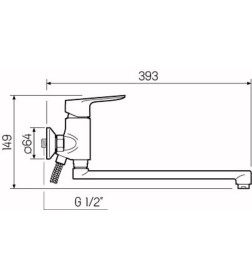 Смеситель для ванны РМС SL131-006E