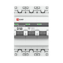 Автоматический выключатель 3P 50А (D) 6кА ВА 47-63M без теплового расцепителя EKF PROxima (mcb4763m-6-3-50D-pro) 