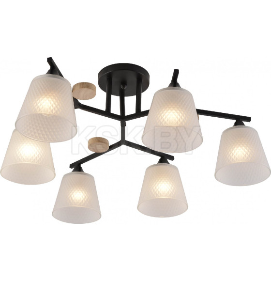 Светильник MH-1502/6 BK+WOOD (MH-1502/6 BK+WOOD) 