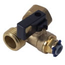 Узел подключения к водопроводу (тройник с шаровым клапаном) 1/2"х1/2"х1/4"