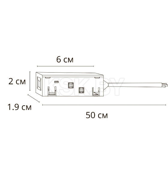 Коннектор-токоподвод для шинопровода (трека) Arte Lamp LINEA-ACCESSORIES A481106 (A481106) 