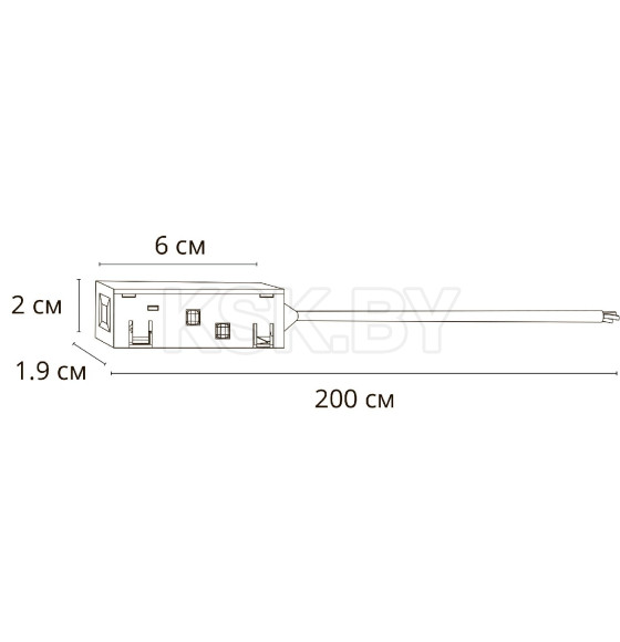 Коннектор-токоподвод для шинопровода (трека) Arte Lamp LINEA-ACCESSORIES A482206 (A482206) 