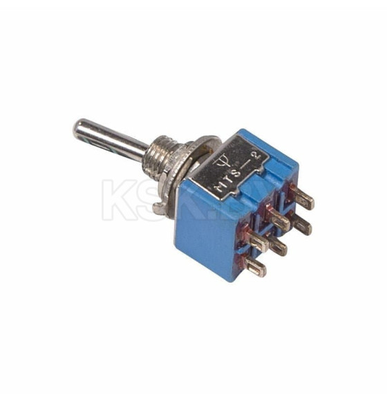 Тумблер 250V 3А (6c) ON-ON двухполюсный Micro (MTS-202)  REXANT  (36-4020) 