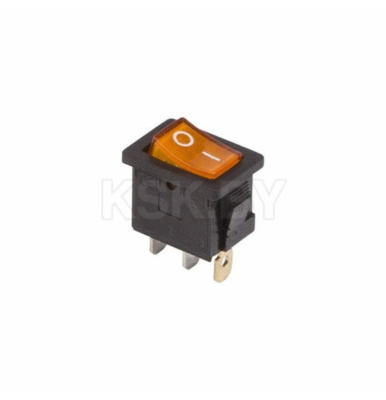 Выключатель клавишный 250V 6А (3с) ON-OFF желтый с подсветкой Mini (RWB-206, SC-768) REXANT (36-2152) 