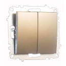 Выключатель 2-кл титан Zena-Vega EL-BI (609-011400-202) 