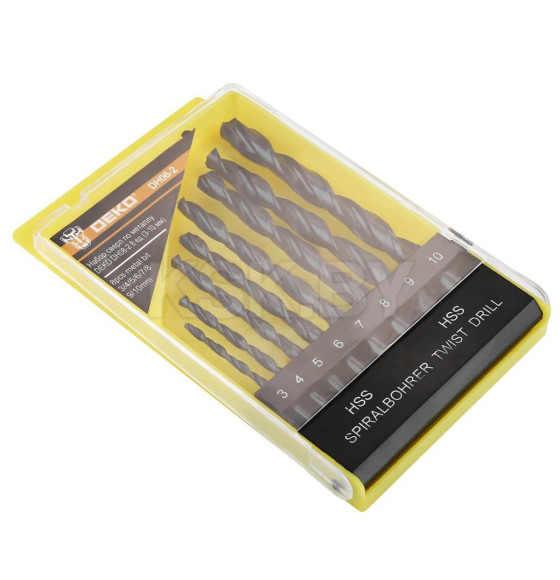 Набор сверл по металлу DEKO DH08-2 (065-0532) 
