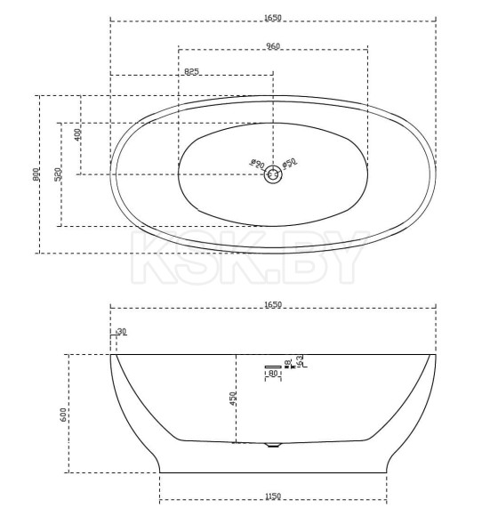 Акриловая ванна Abber AB9207 (AB9207) 