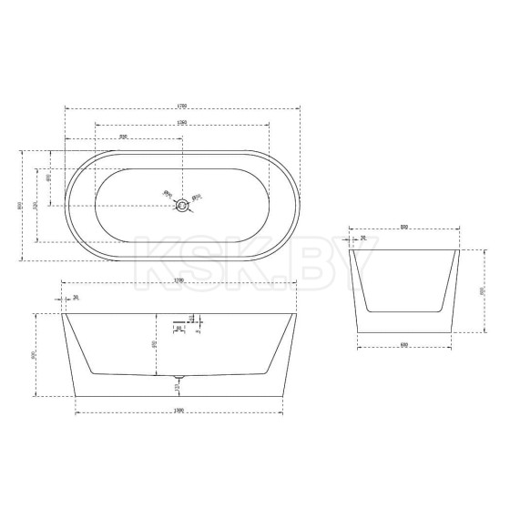 Акриловая ванна Abber AB9209 (AB9209) 