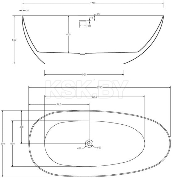 Акриловая ванна Abber AB9211 (AB9211) 