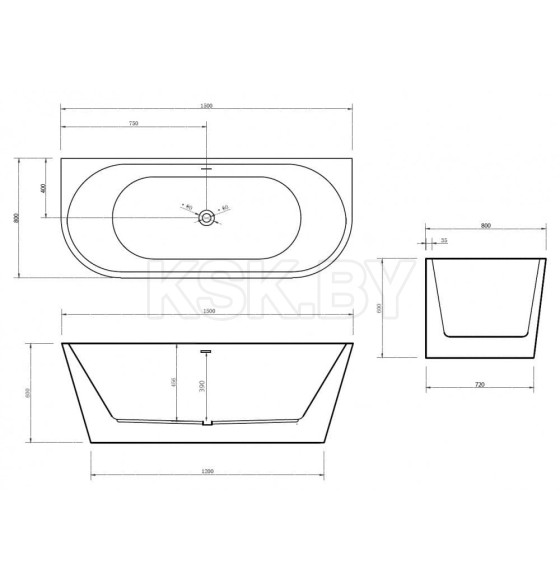 Акриловая ванна Abber AB9216-1.5 (AB9216-1.5) 