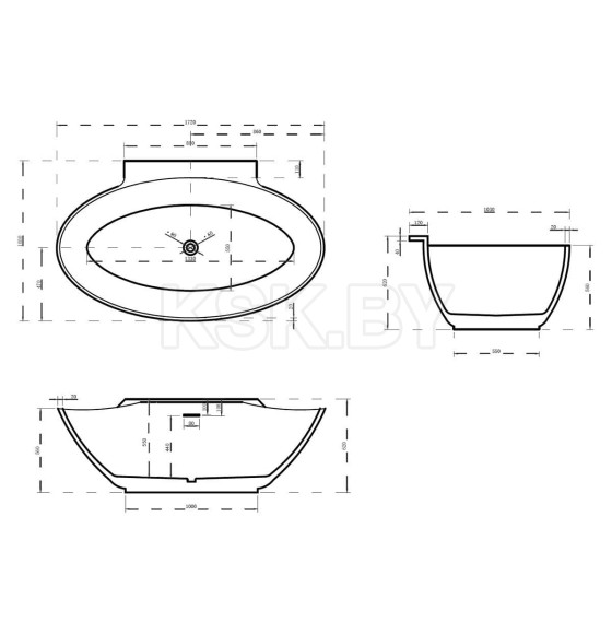 Акриловая ванна Abber AB9237 (AB9237) 