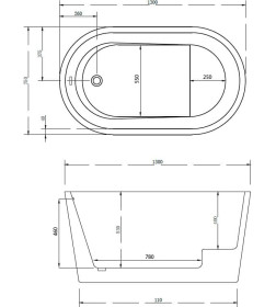 Акриловая ванна Abber AB9277