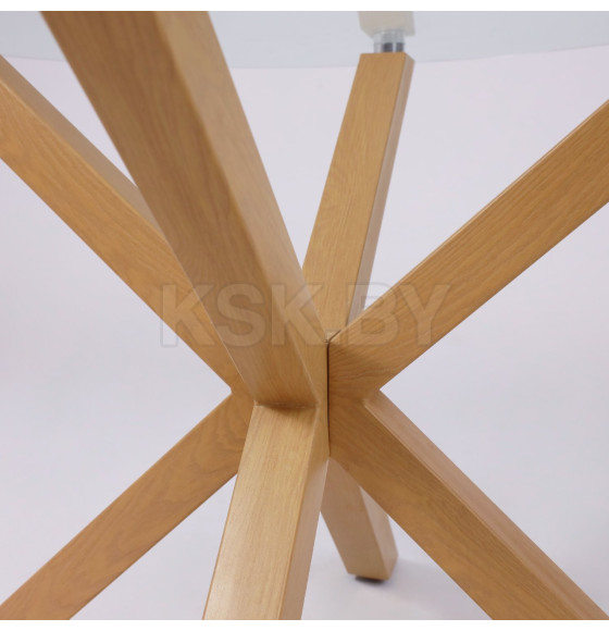 Стол DOLCE NEW, d 120*75, (стекло/дуб натуральный) (104573) 