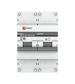 Автоматический выключатель 2P 10А (C) 10kA ВА 47-100 EKF PROxima
