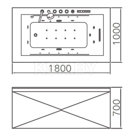 Ванна акриловая Gemy G9258 (G9258) 